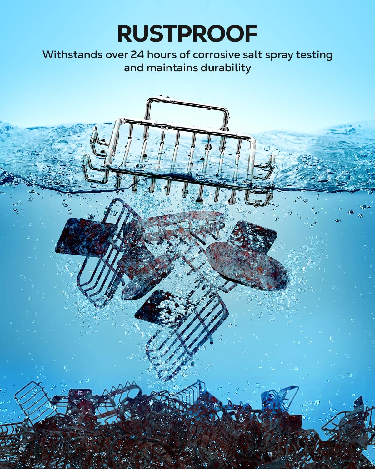 Nieifi Bar Soap Holder for Shower Wall with 4 Hooks, Stainless Steel Adhesive Soap Dish for Bathroom, Silver