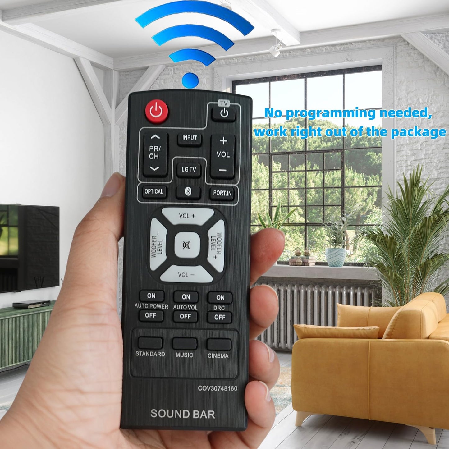 Replacement Remote Control COV30748160 COV30748128 for LG soundbar Sound bar NB2540 NB2540A NB2540D NB2540ADEULLK NB2540NBADEULLK S24A1-W,S24A1W