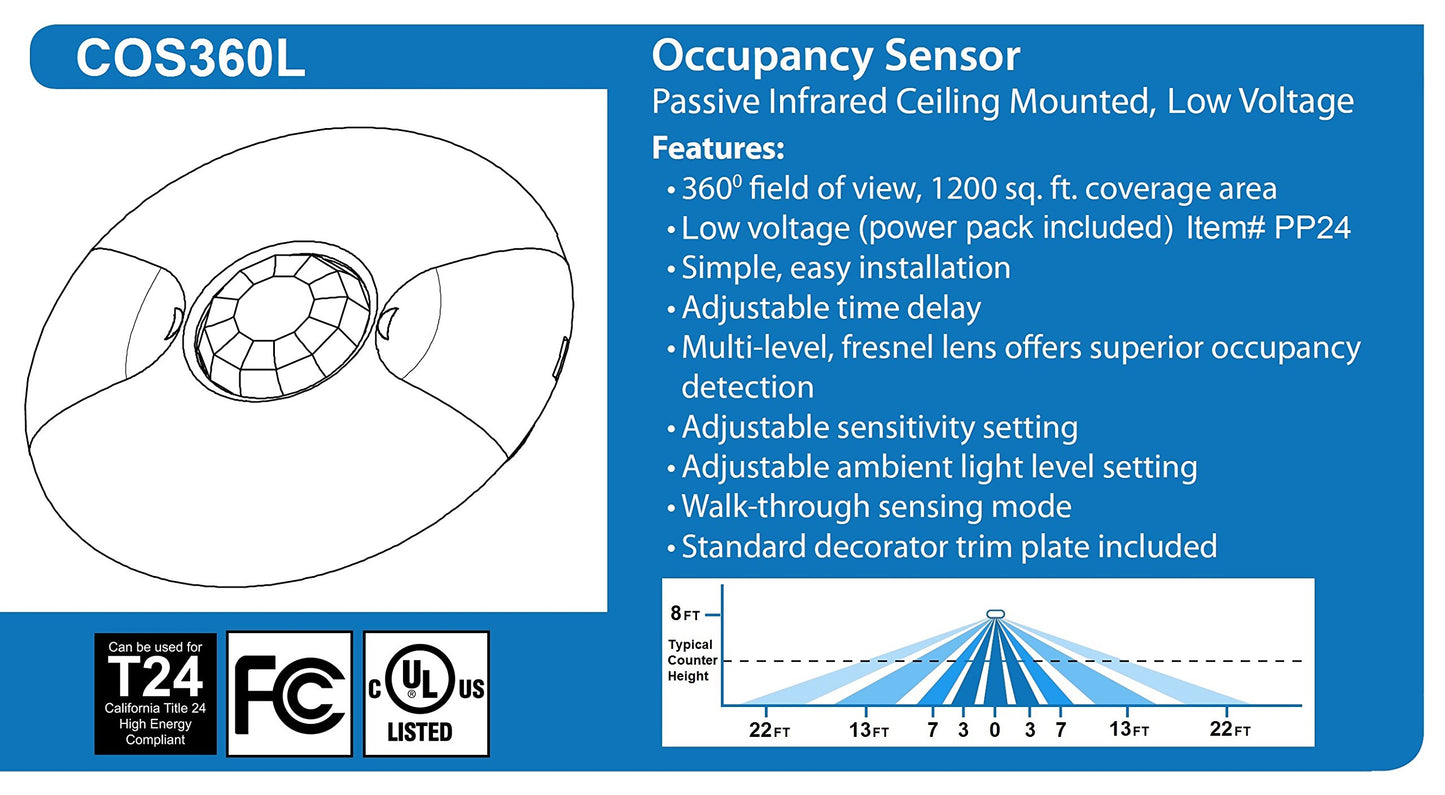 NICOR Lighting COS360LWH Home-Security-Systems