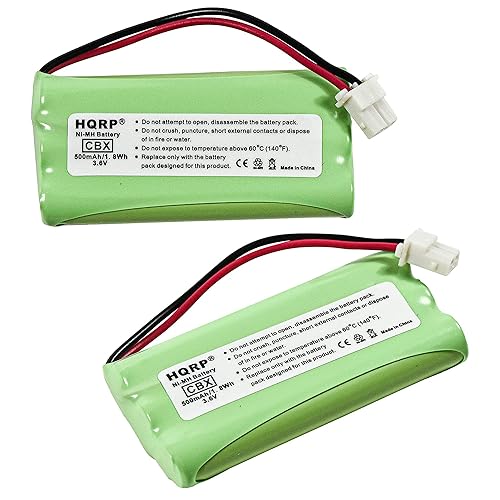 HQRP Phone Battery 2-Pack Compatible with VTech BT5632 BT-5632 BT5872 BT-5872 89-1333-01-00 LS5145 5145 LS5105 5105 LS5146 5146 Cordless Telephone