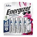 Energizer Ultimate Lithium AA Batteries, World's Longest Lasting Battery for High-Tech Devices (4 Each), Black (EVEL91BP4)