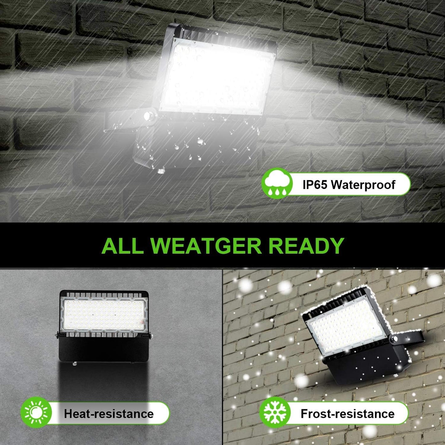 ledmo 240W Outdoor LED Flood Light, 36000 Lumens Large Area Stadium Lighting, 5000K Daylight Die-Cast Aluminum Security Light for Backyard Warehouse