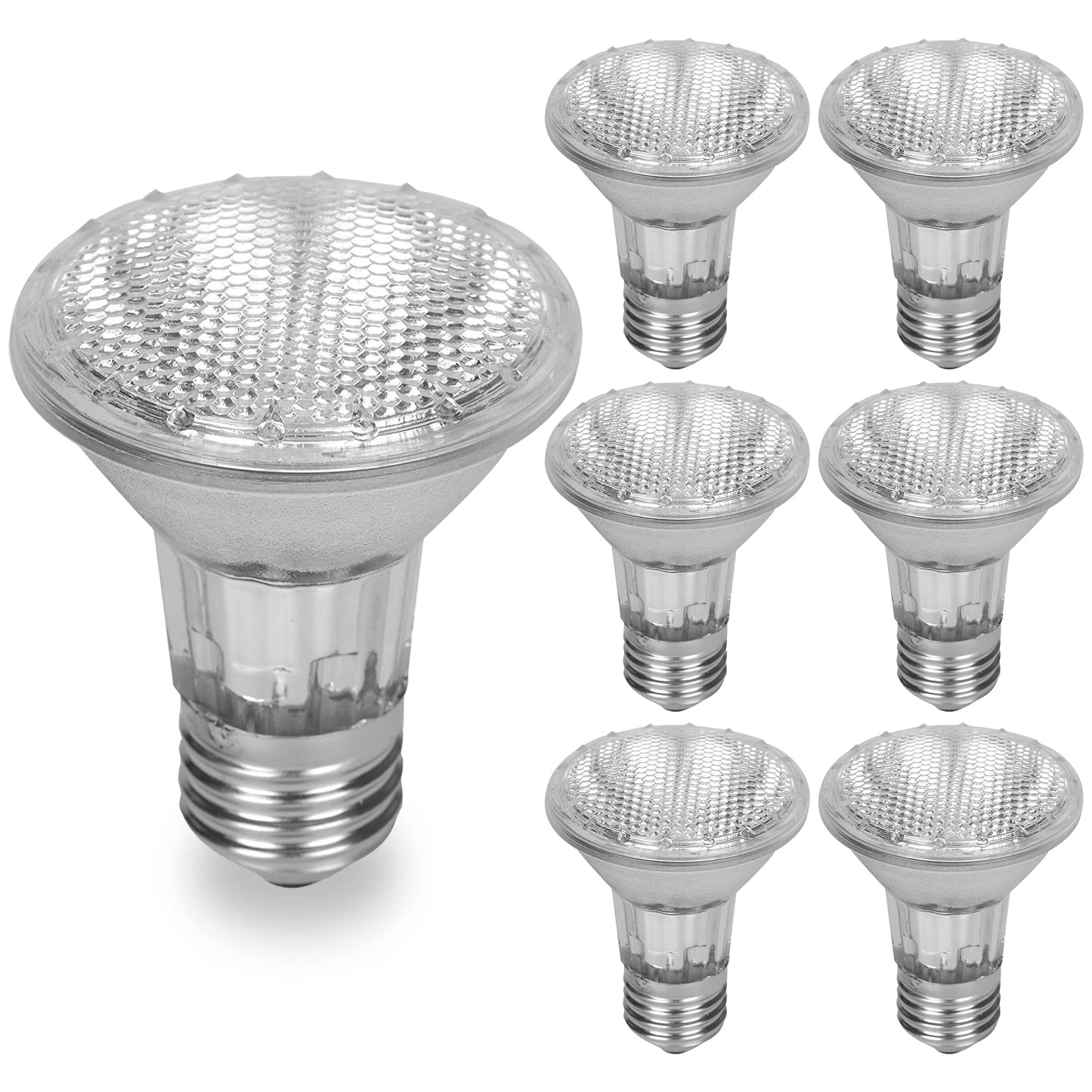 Par 20 6 Pack FL25 35PAR20/FL 35 Watt Halogen Spot Light Bulb Replacement 120V 130V Base Flood Beam Lighting Range Hood Oven PAR20 Reflector Excel