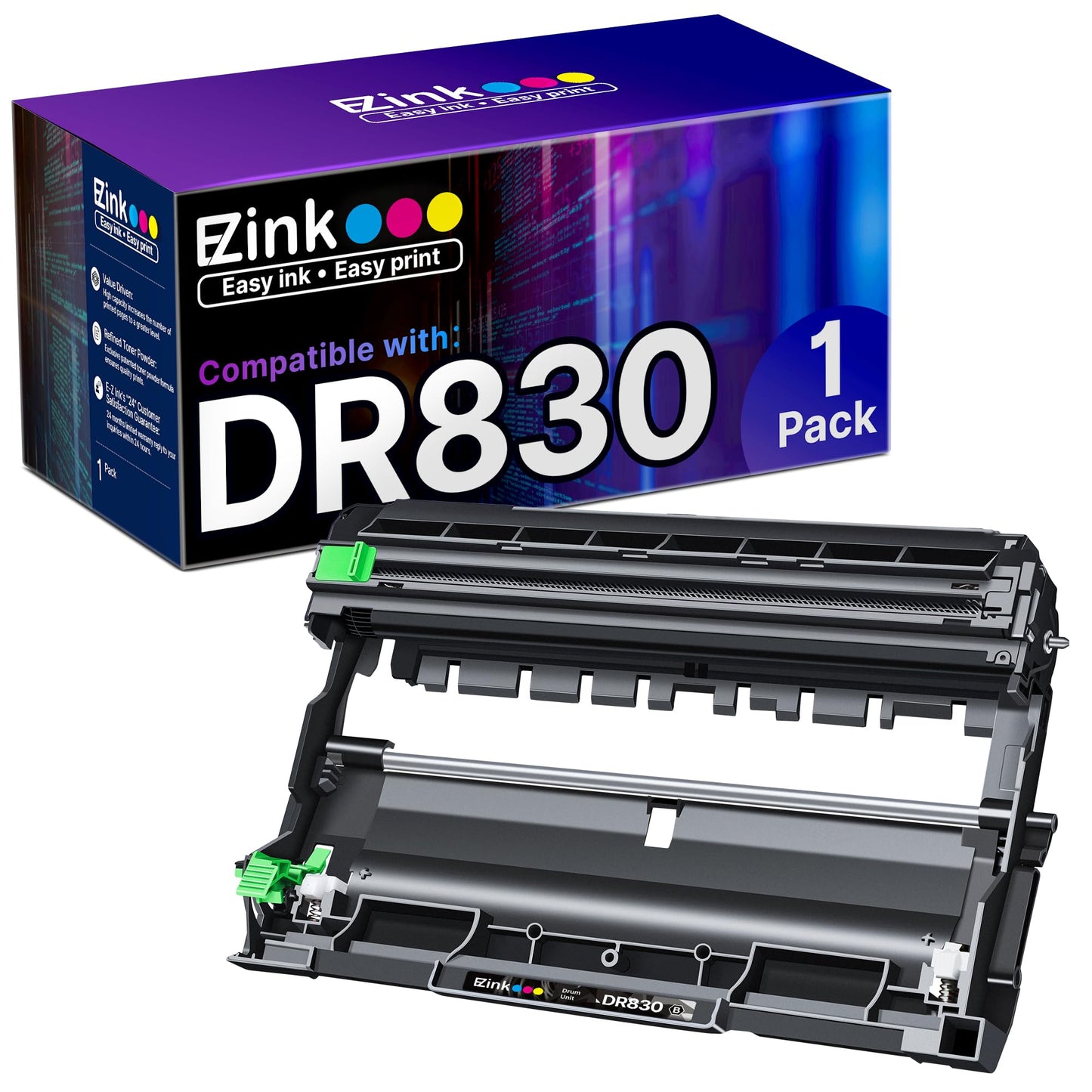 E-Z Ink DR830 Drum Unit Compatible Replacement for Brother DR830 Drum DR-830 TN830 TN-830 Drum Unit to use with HL-L2460DW DCP-L2640DW HL-L2480DW