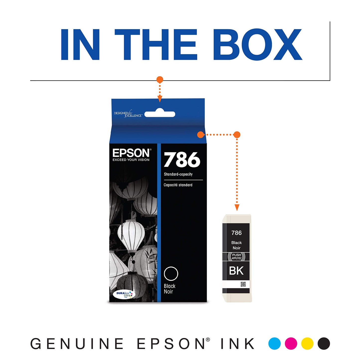 EPSON 786 DURABrite Ultra Ink Standard Capacity Black Cartridge (T786120-S) Works with WorkForce WF-5110, 5190, 5620, 5690