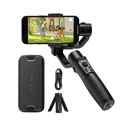 hohem iSteady Mobile Plus Gimbal Stabilizer for Smartphone, 3-Axis Phone Gimbal for Android and iPhone 15,14,13,12 PRO, Stabilizer for Video Recording