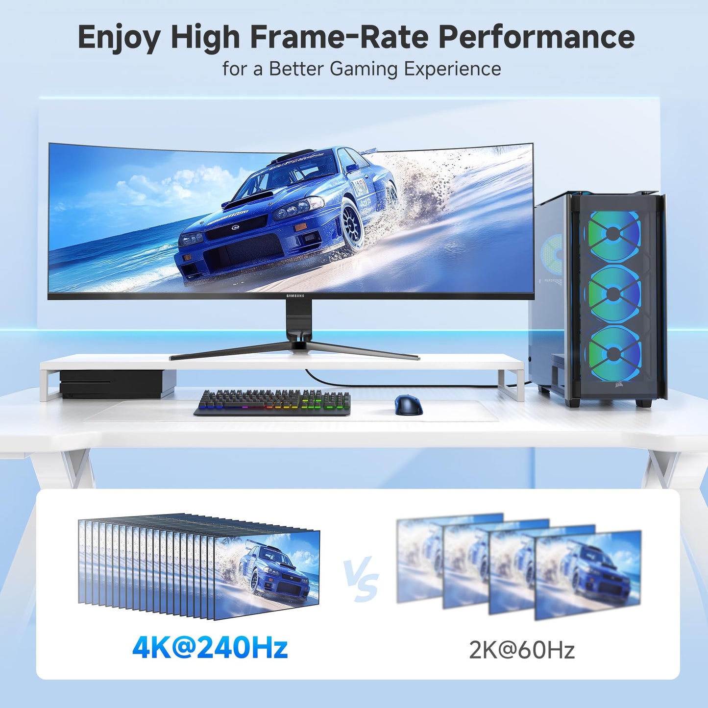Cable Matters 8K DisplayPort 1.4 to HDMI 2.1 Adapter with 4K 240Hz / 8K 60Hz, Unidirectional DisplayPort to HDMI 2.1 Cable Adapter, Supports RTX5080