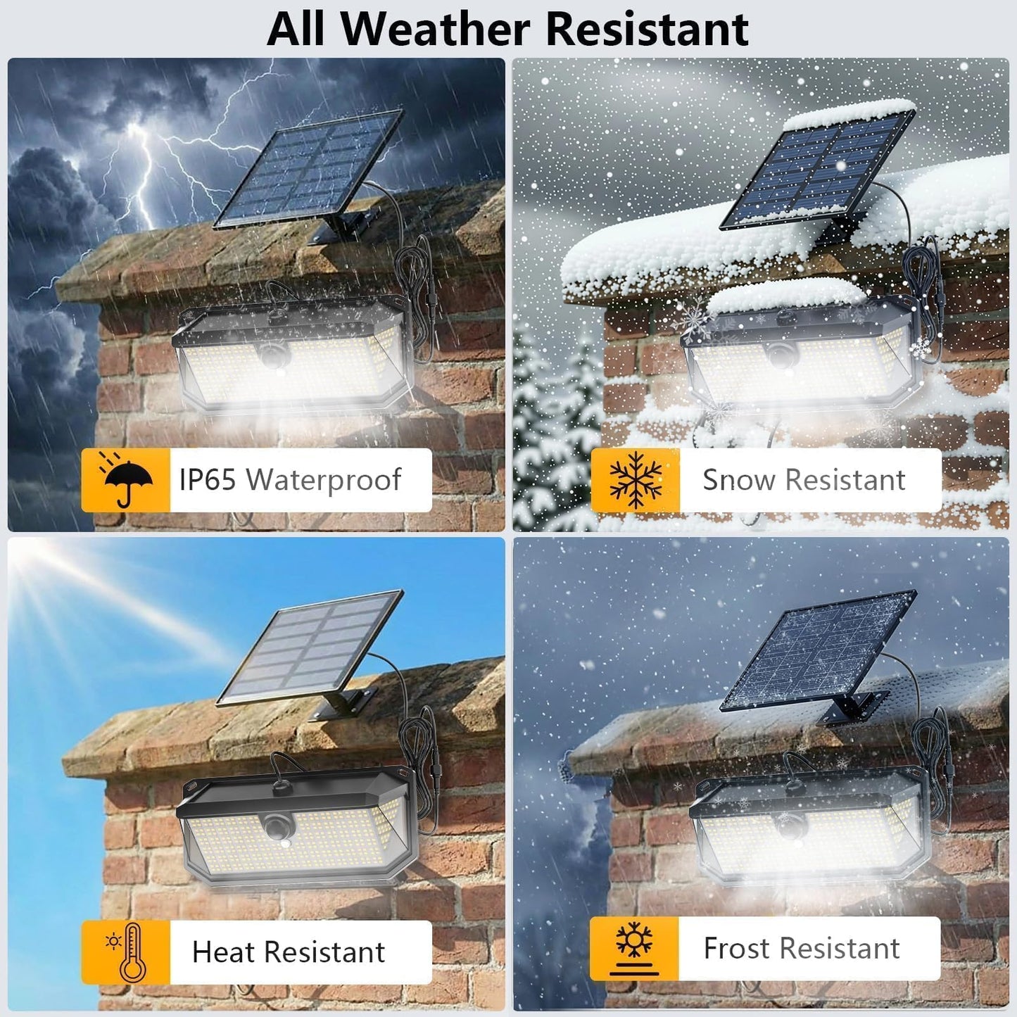 SyouHome Solar Motion Lights Outdoor, 388 LED 4000 LM Solar Flood Lights
