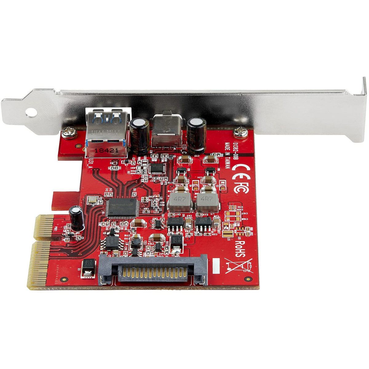 StarTech 2-Port 10Gbps USB-A & USB-C PCIe Card, Windows, TAA (PEXUSB311AC3)