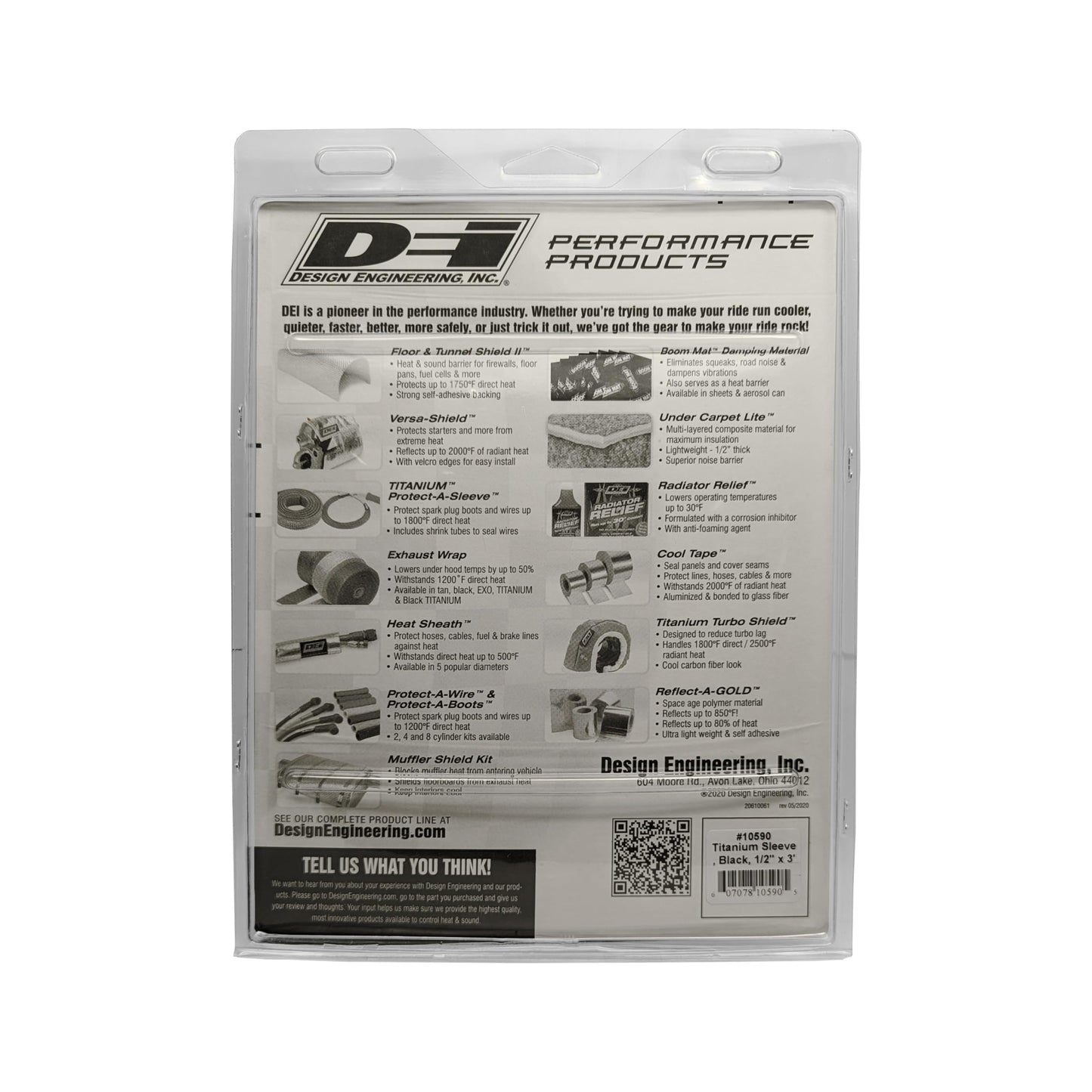 Design Engineering 10590 Black Titanium 0.5" ID x 36" Protect-A-Sleeve with LR Technology