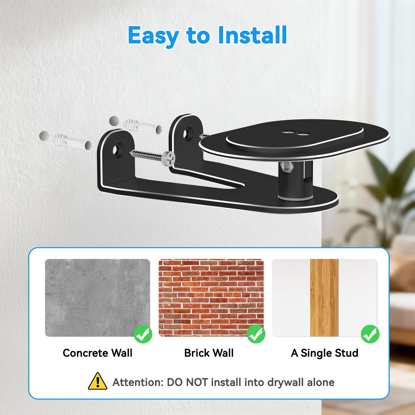 Almoz Wall Mount for Echo Show 8 & Echo Show 11 (2025 Release), Adjustable Tilt and Swivel, Solid Aluminum Wall Bracket, Cable Management
