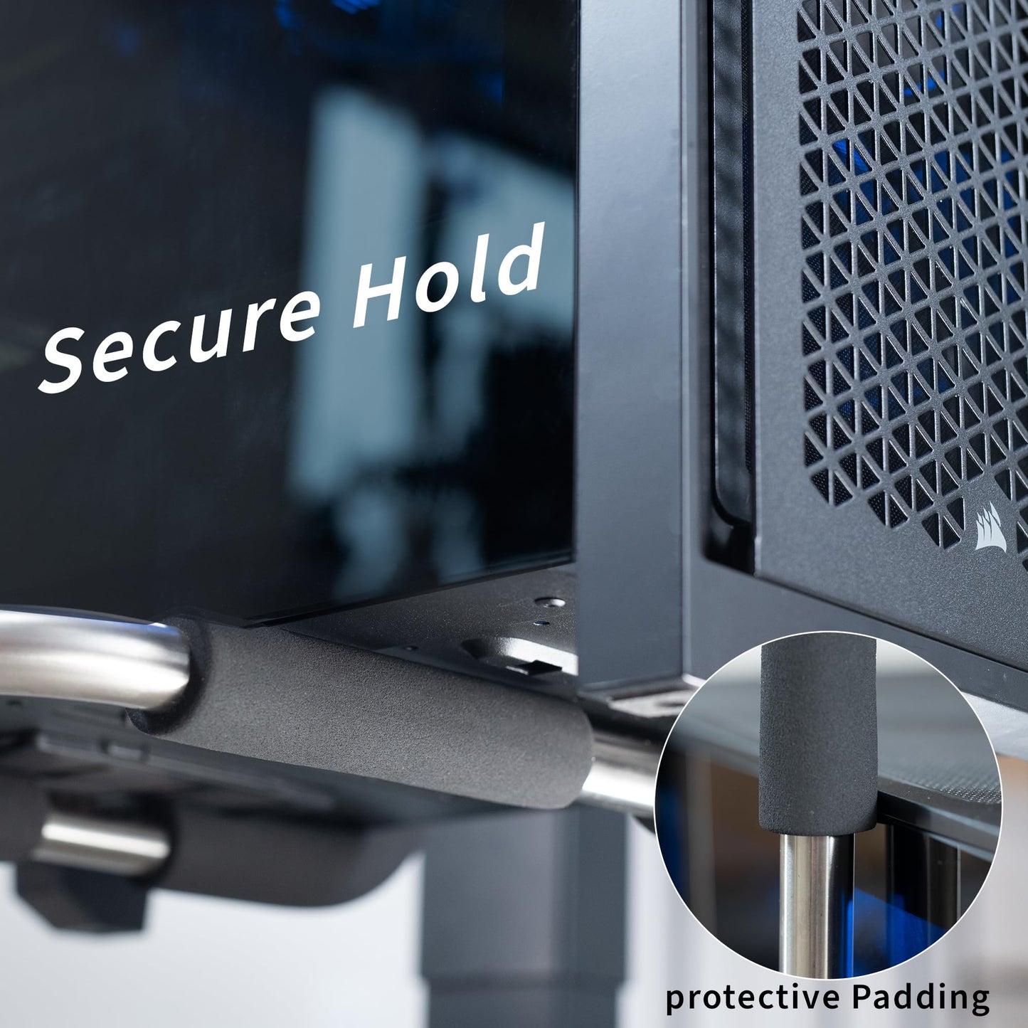 VIVO X-Large Heavy Duty Adjustable Computer CPU Tower Stand with Secure Locking, Holds up to 66 lbs, MOUNT-PC04L