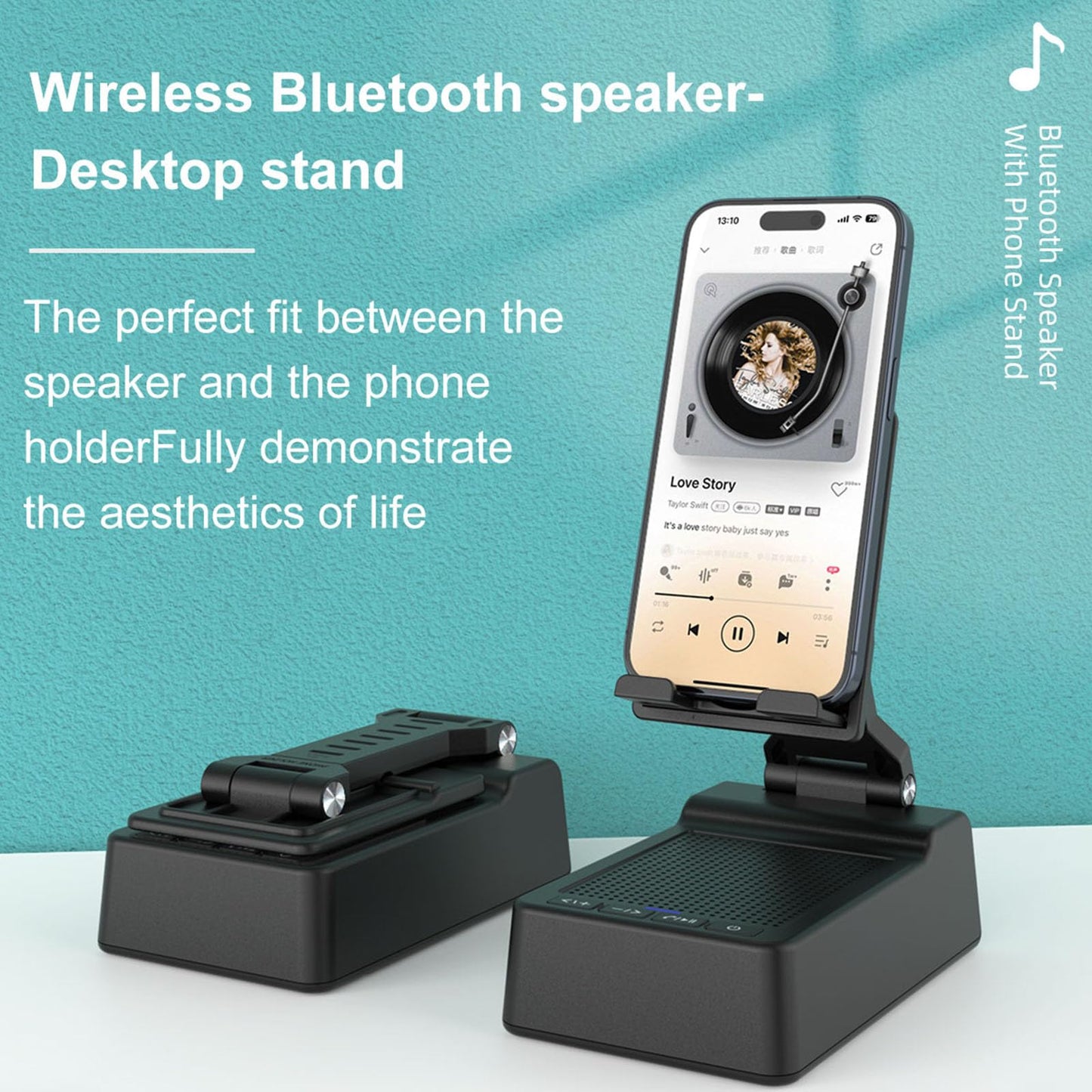 Fanlory Birthday Gifts for Men,Cell Phone Stand with Wireless Bluetooth Speaker and Antislip Base HD Surround Sound for Home with Bluetooth Speaker