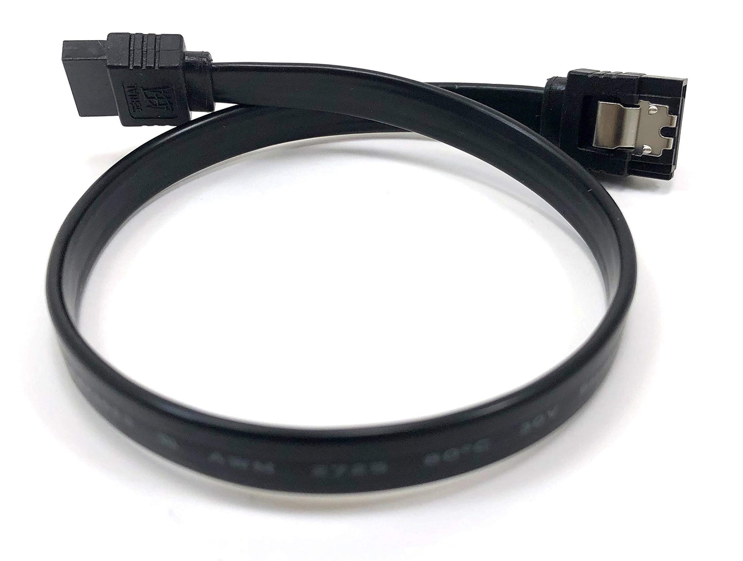 MICRO CONNECTORS 12" SATA III Straight Cable with Locking Latch (Black) 3-Pack (F03-03MSSB-3P)