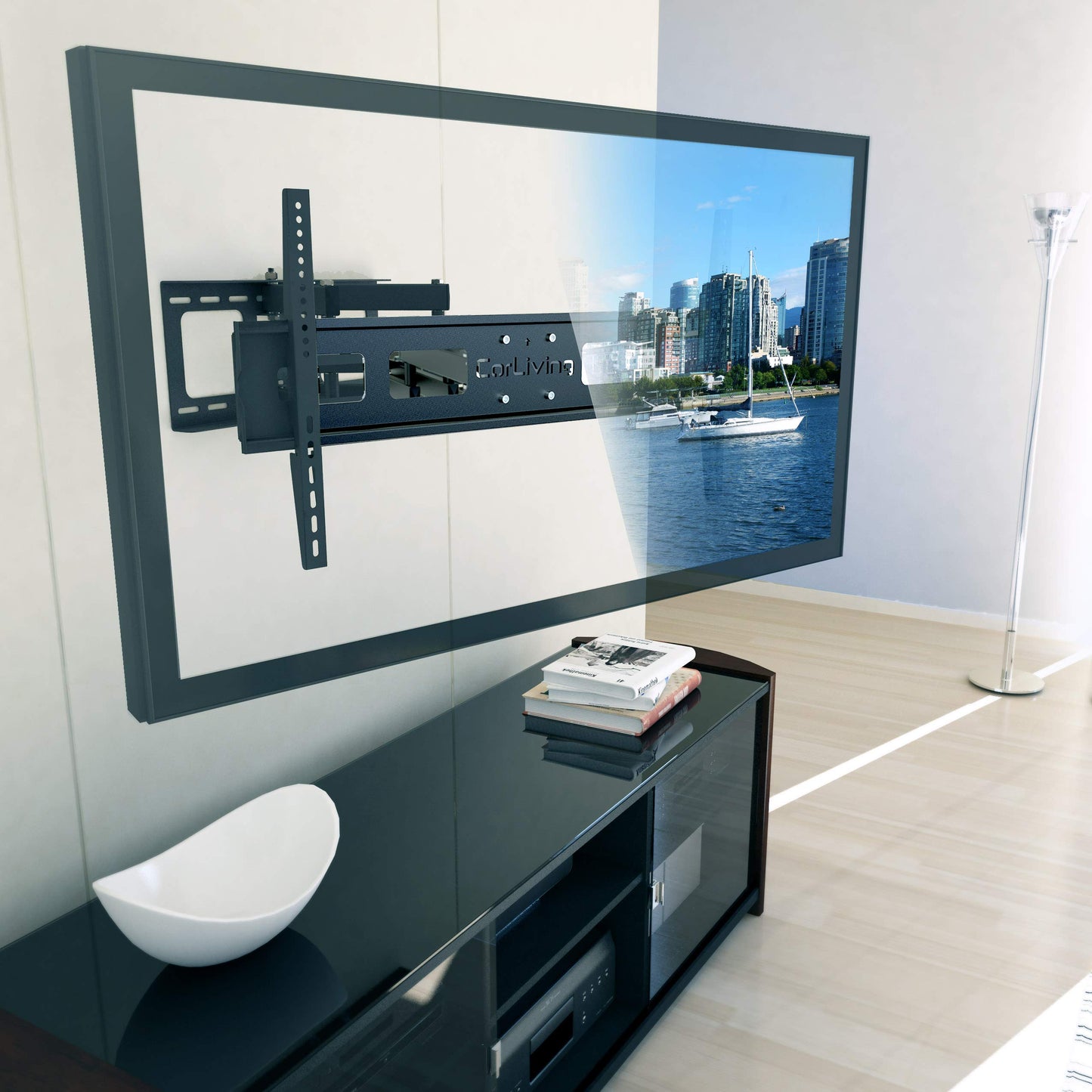 CorLiving Full Motion Flat Panel Wall Mount for 40-Inch to 80-Inch TV's