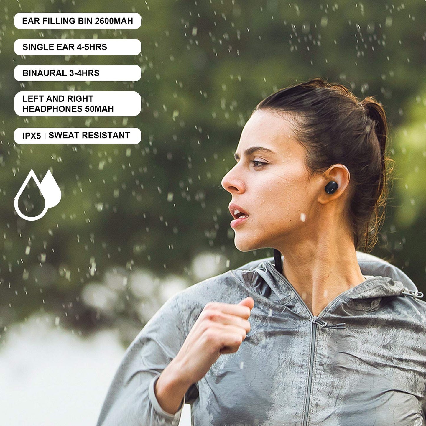 WGGE T1-Pro Bluetooth 5.0+EDR Wireless Earbuds sweat-proof TWS Stereo Headphones in Ear Built in Mic Headset Premium Sound with Deep Bass and Fast…