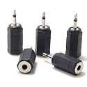 2.5mm to 3.5mm Adapter, Ancable 5-Pack 2.5mm Mono Plug to 3.5mm Mono Jack Adapter for Logitech Harmony Hub and IR Blaster, IR Emitter Extenders, IR