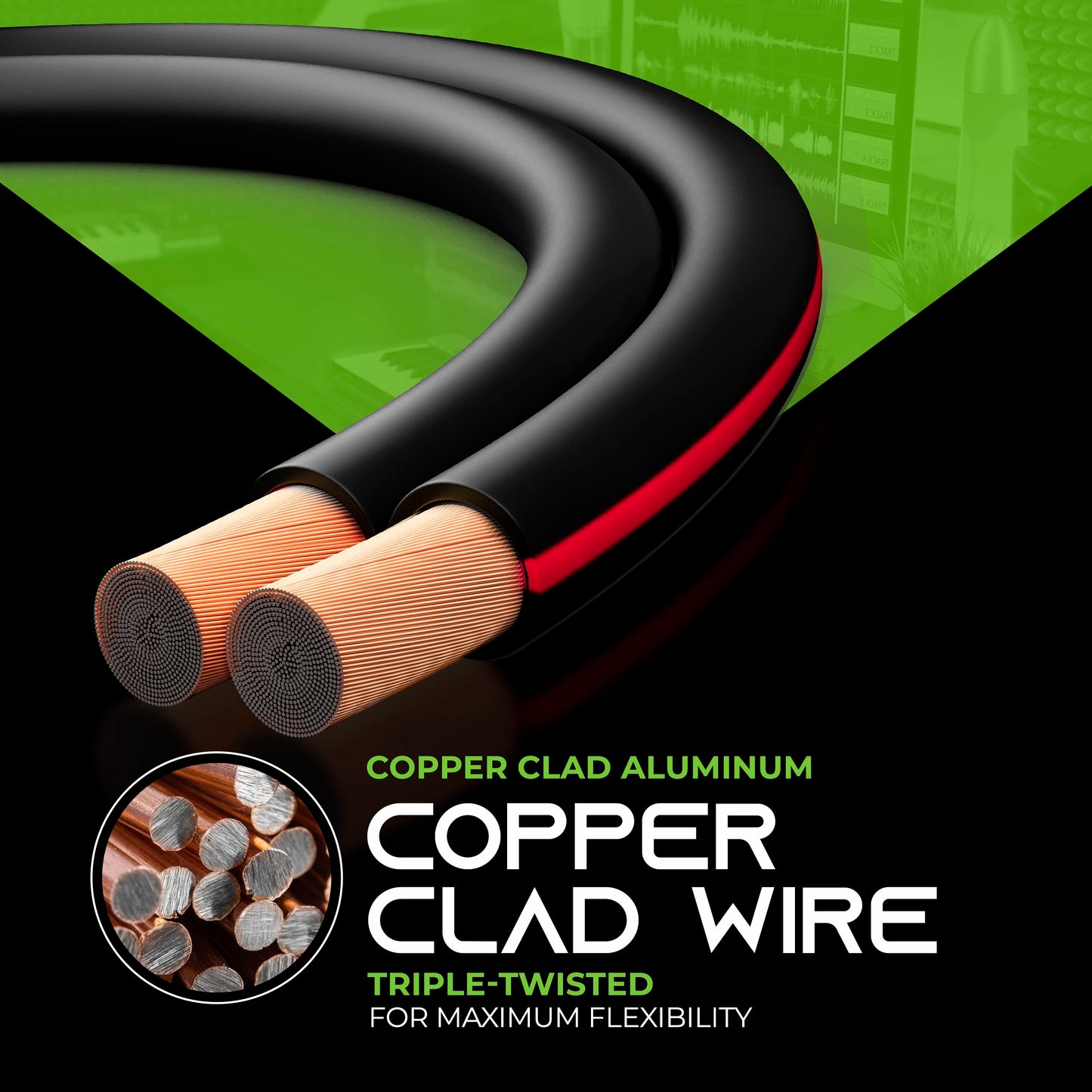 GEARit 18AWG Speaker Wire, Pro Series 18 Gauge Speaker Wire Cable (200 Feet / 60 Meters) Great Use for Home Theater Speakers and Car Speakers, Black