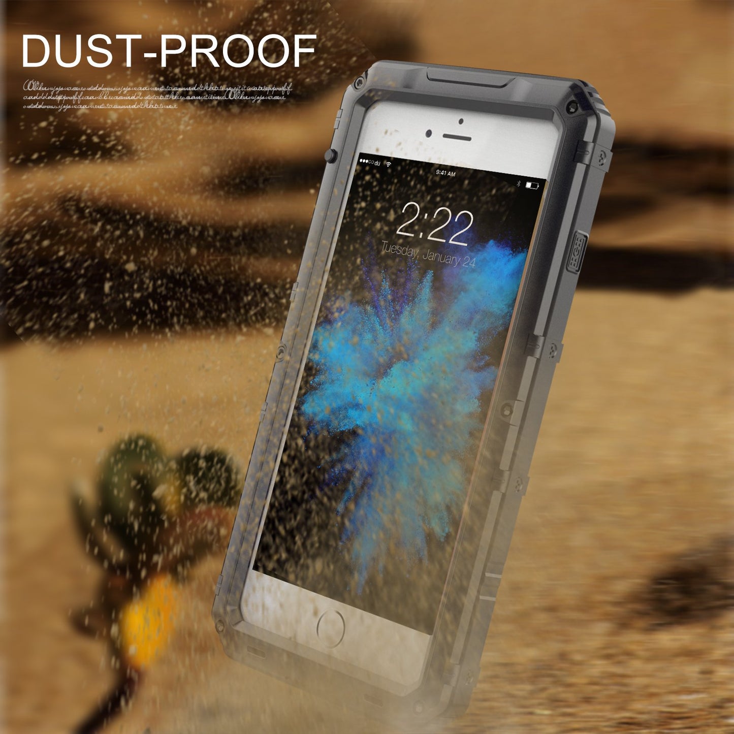 Mitywah Waterproof Case for iPhone 6/6s - Heavy Duty Shockproof with Built-in Screen Protector, Full Body Underwater Protective Metal Case Defender