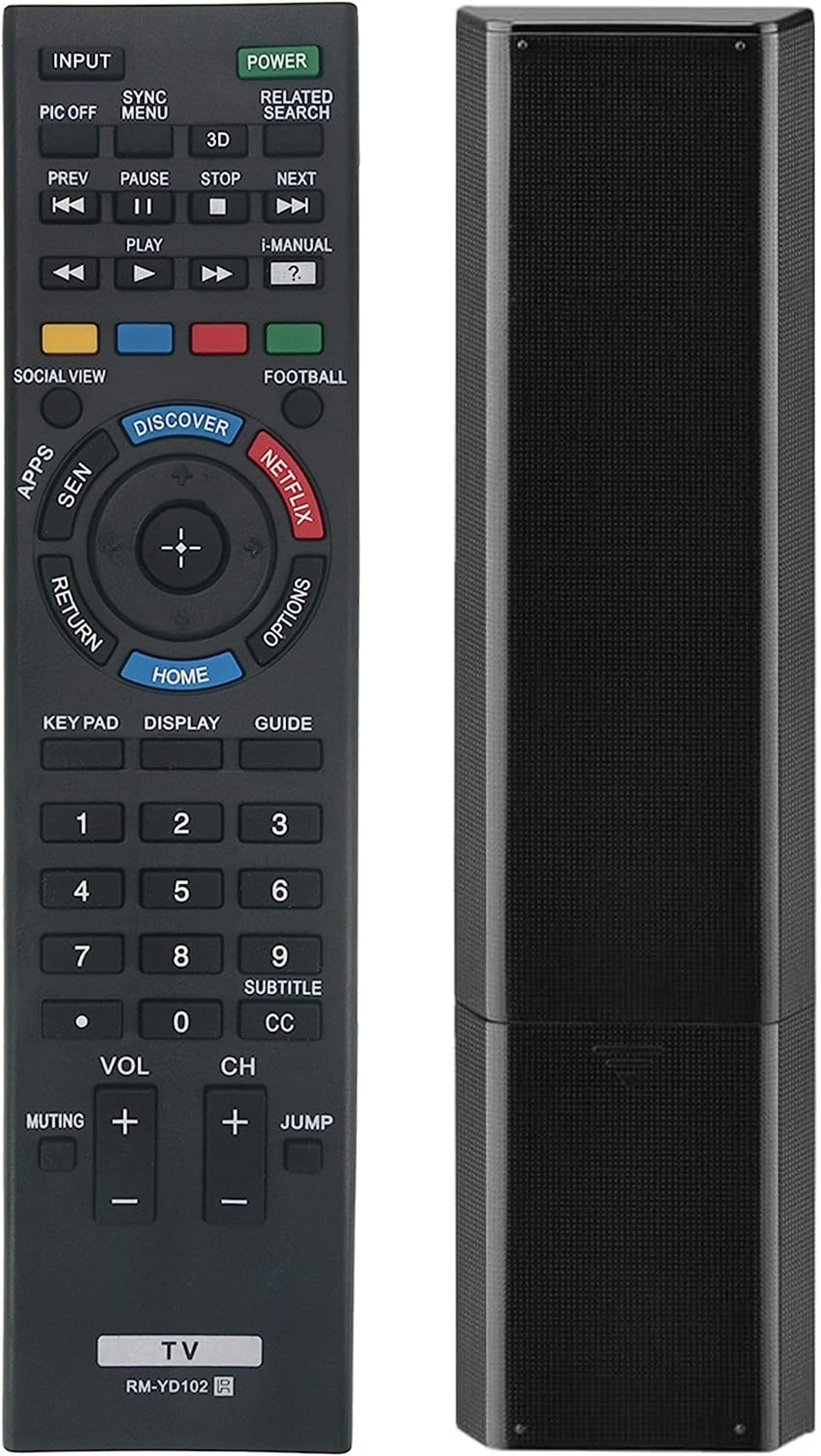 Universal RM-YD102 Remote Control for Sony Bravia HDTV LCD LED 3D Smart TV