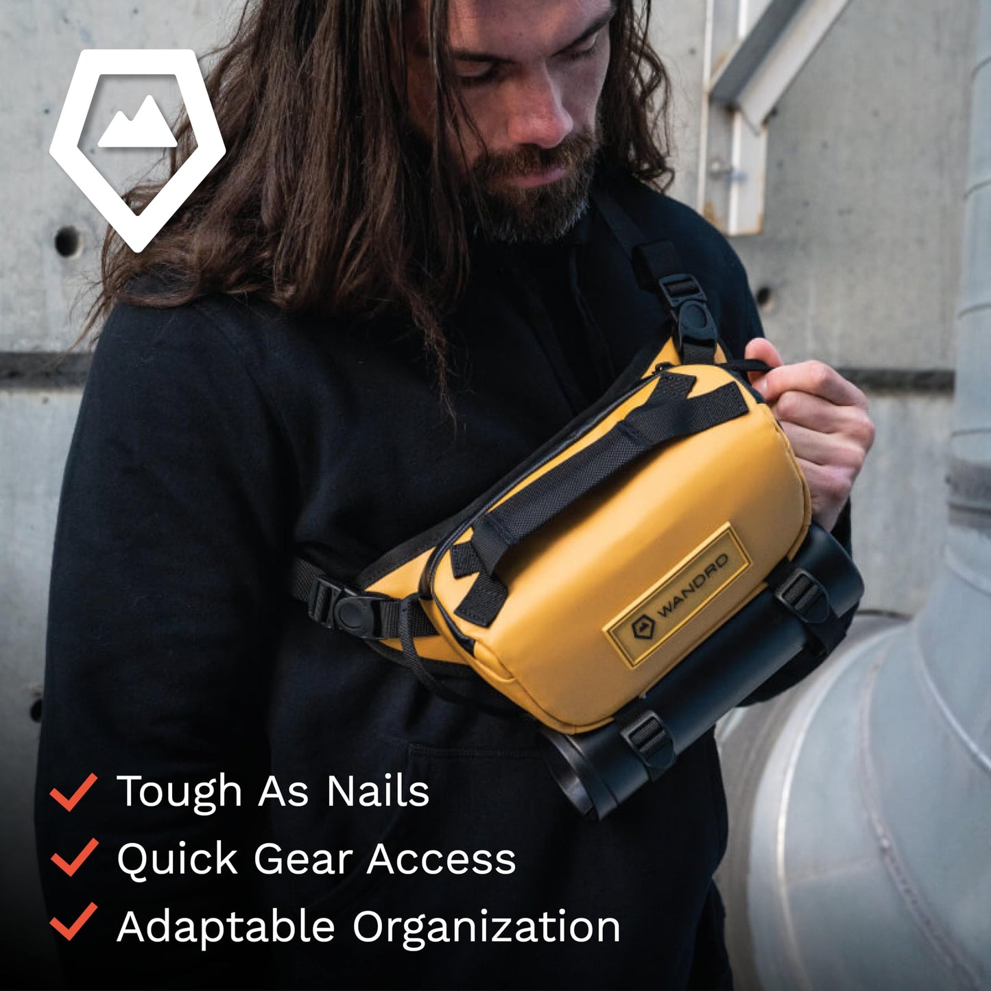 WANDRD ROGUE V1 3L Sling: Compact Camera Sling and Crossbody Bag with Fast Access, 3-Way Carry- Lightweight Everyday Bag Great for Travel
