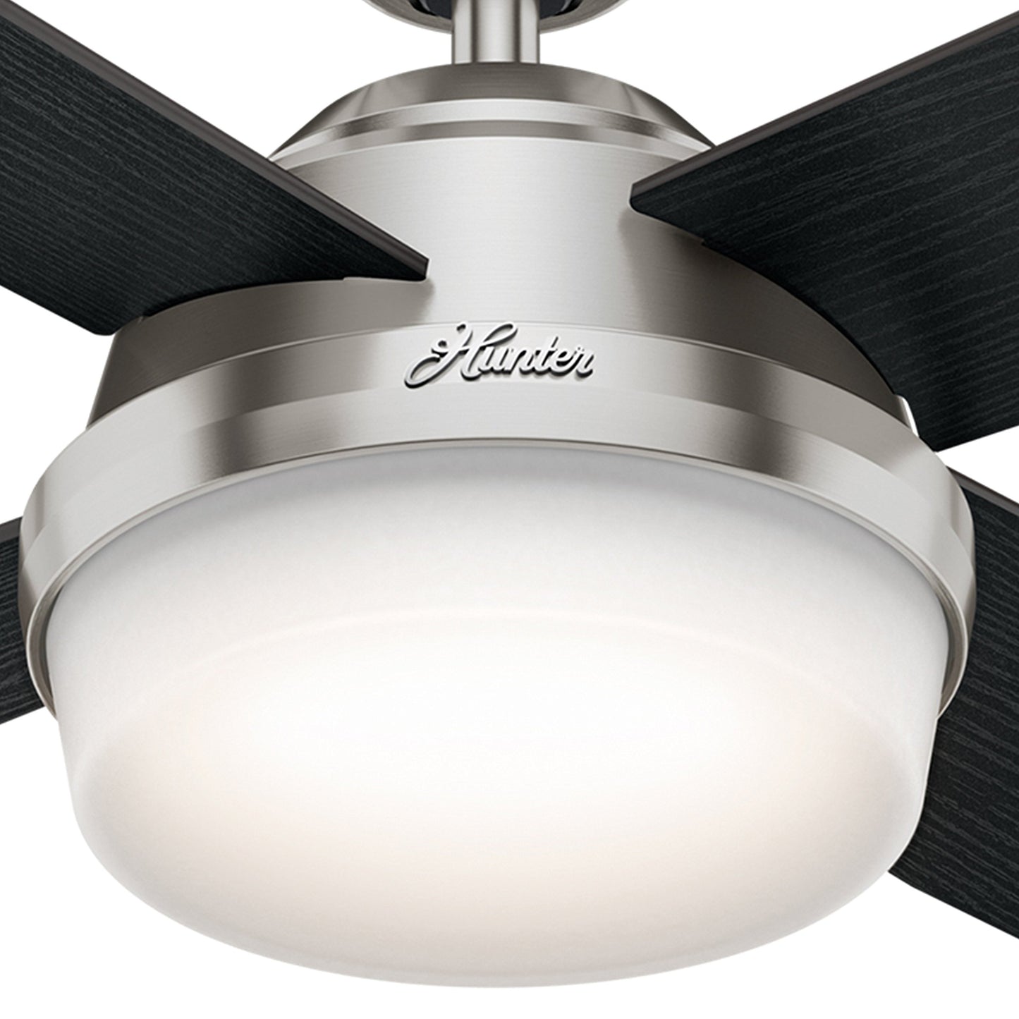 Hunter Fan 52 inch Brushed Nickel Contemporary Ceiling Fan with LED Light Kit and Remote Control (Renewed)