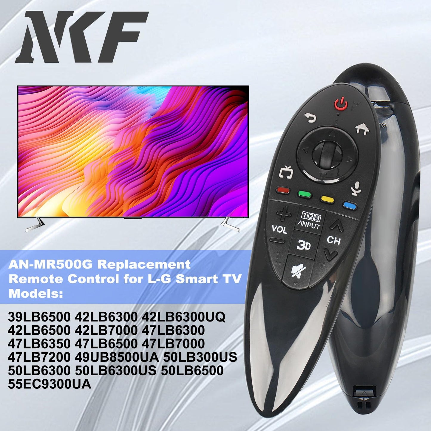 AN-MR500G ANMR500G Remote Control Replacement for L-G 3D Smart TV Remote MBM63935937 105UC9T-TA 60LB720V-ZG 50LB679V-ZF 47LB671V-ZF 39LB6500 42LB6300