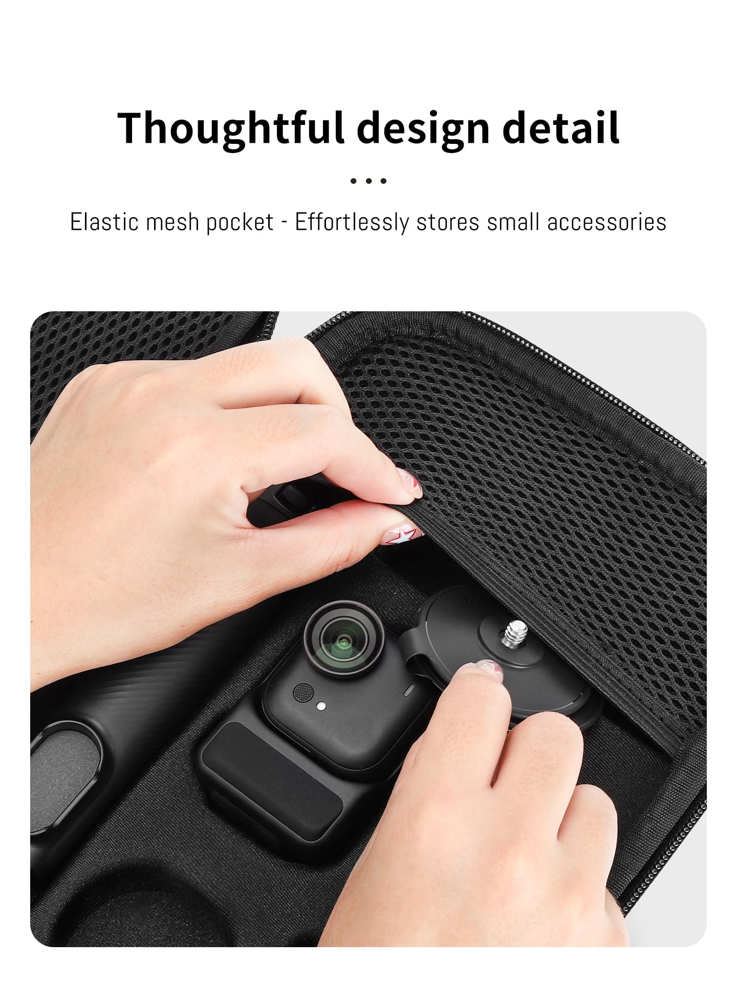 Carrying Case for Insta360 Go Ultra, Dual Layer Storage Protective Travel Bag for Insta360 Go Ultra Camer Accessories MINI 2.0 Handle/Selfie Stick