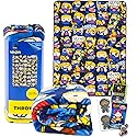 Ninja Blanket for Boys Set - Bundle with Ninja Blanket for Kids, Ninja Stickers, Blind Bag, More | 46” x 60” Ninja Throw BlanketL8
