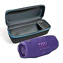 JBL Charge 6 (Purple) + Bundle with divvi! Protective Hardshell Case (Black)