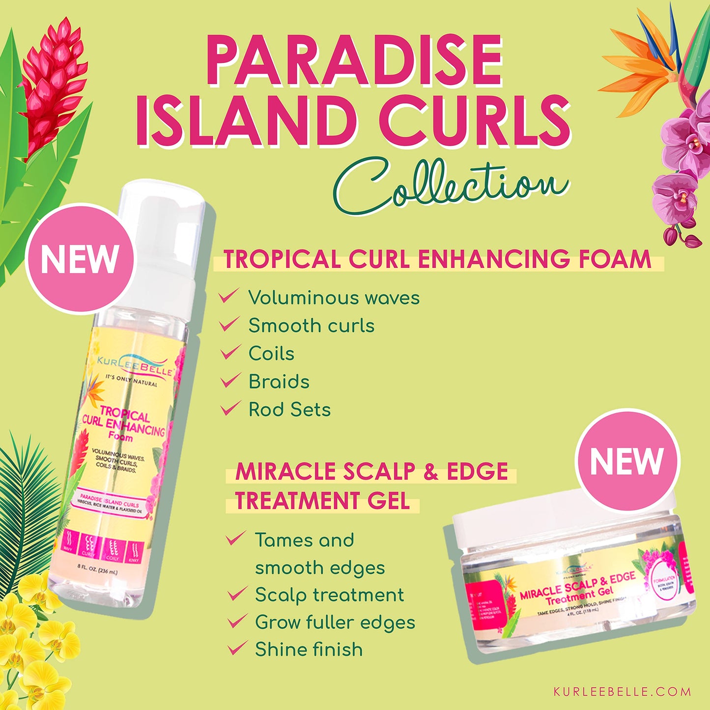 Kurlee Belle Tropical Curl Enhancing Foam