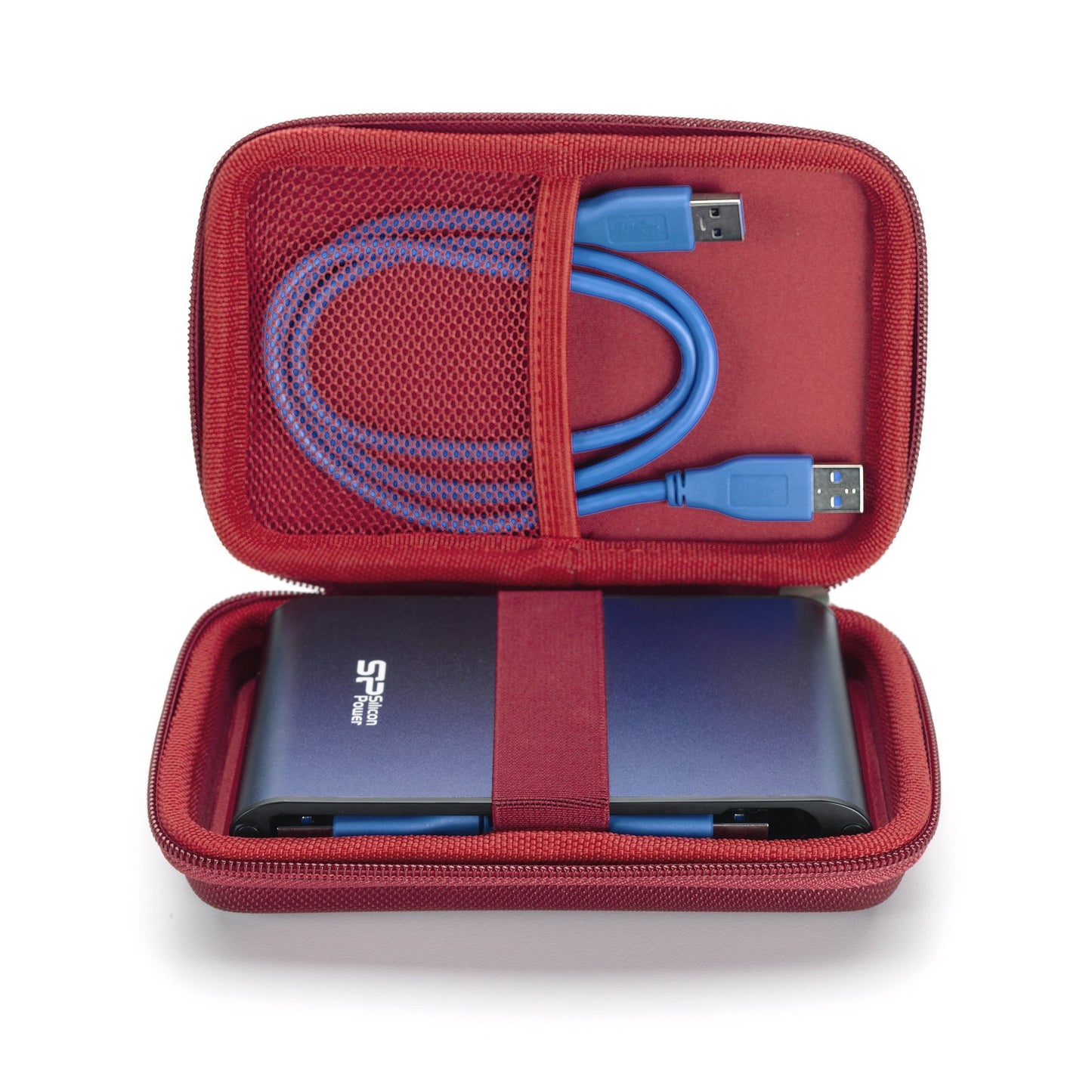 Drive Logic DL-64-RED Portable EVA Hard Drive Carrying Case Pouch, Red