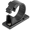 StarTech.com 100 Adhesive Cable Management Clips Black - Network/Ethernet/Office Desk/Computer Cord Organizer - Sticky Cable/Wire Holders - Nylon Self