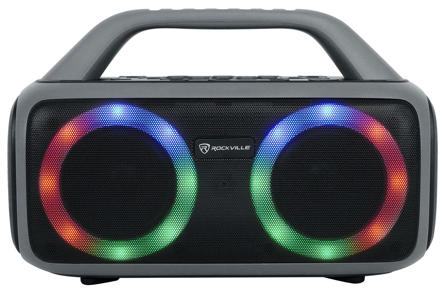 Rockville RPB50 20W x 2 RMS (40W Total) Portable Bluetooth Speaker, TWS Linking, LED Lights, Long Battery, for Parties and Outdoor Adventures