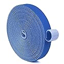 TNP Hook and Loop Tape Strap Cable Ties Fastener (Blue) (15 Feet) - Sticky Self Adhesive Nylon Fabric Roll Wrap 0.75" Wide 5 Yards Reusable