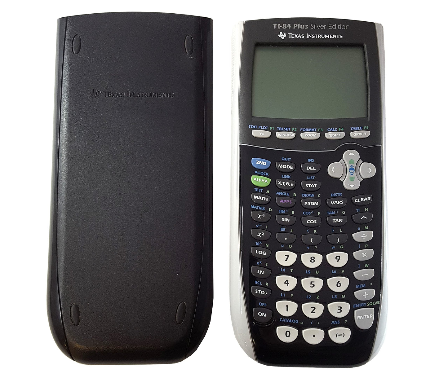Texas Instruments TI-84 Plus Silver Graphing Calculator, Black/Dark Grey (Renewed)