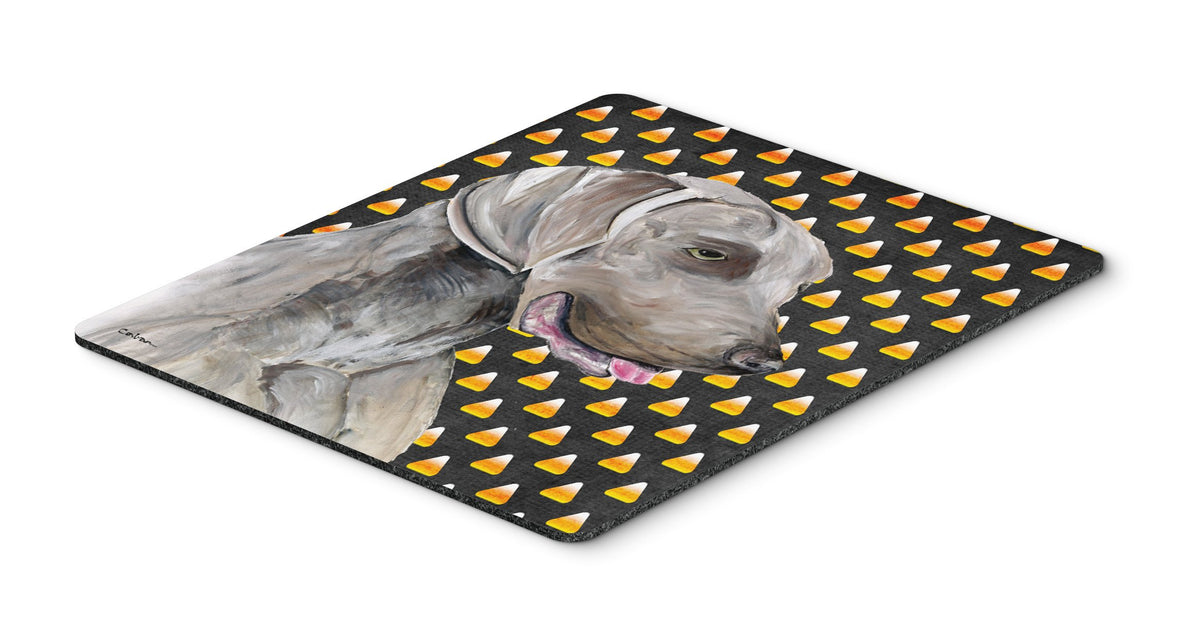 Caroline's Treasures SC9170MP Weimaraner Candy Corn Halloween Portrait Mouse Pad, Hot Pad or Trivet for Home Office Gaming Working Computers Laptop
