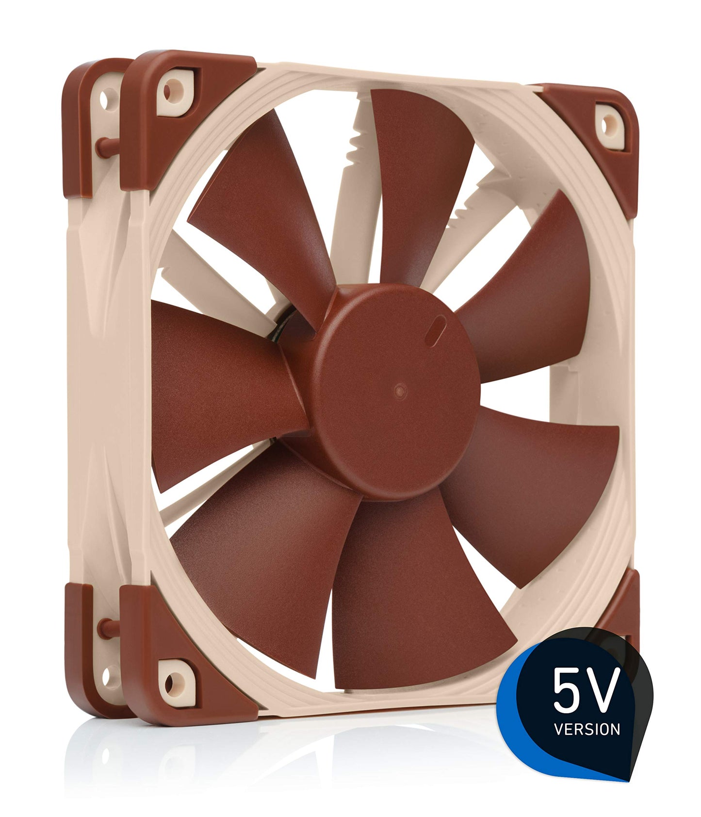 Noctua NF-F12 5V, Premium Quiet Fan with USB Power Adaptor Cable, 3-Pin, 5V Version (120mm, Brown)