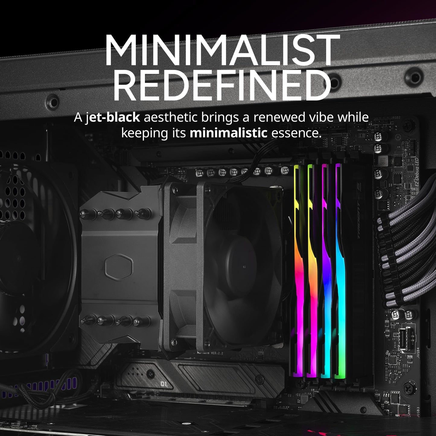 Cooler Master Hyper 411 Nano CPU Air Cooler, SickleFlow 92 PWM Fan, 4 Copper Heat Pipes, 136mm Tall, Sleek Top Cover, AMD Ryzen AM5|AM4, Intel LGA