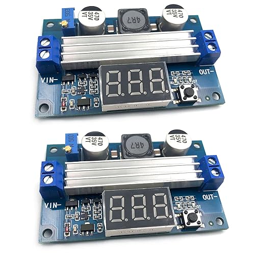 FainWan 2pcs LTC1871 DC-DC Boost Step-up Voltage Converter Module 100W High Power Adjustable Output 3.5-35V Power Regulator Board with LED Voltage…