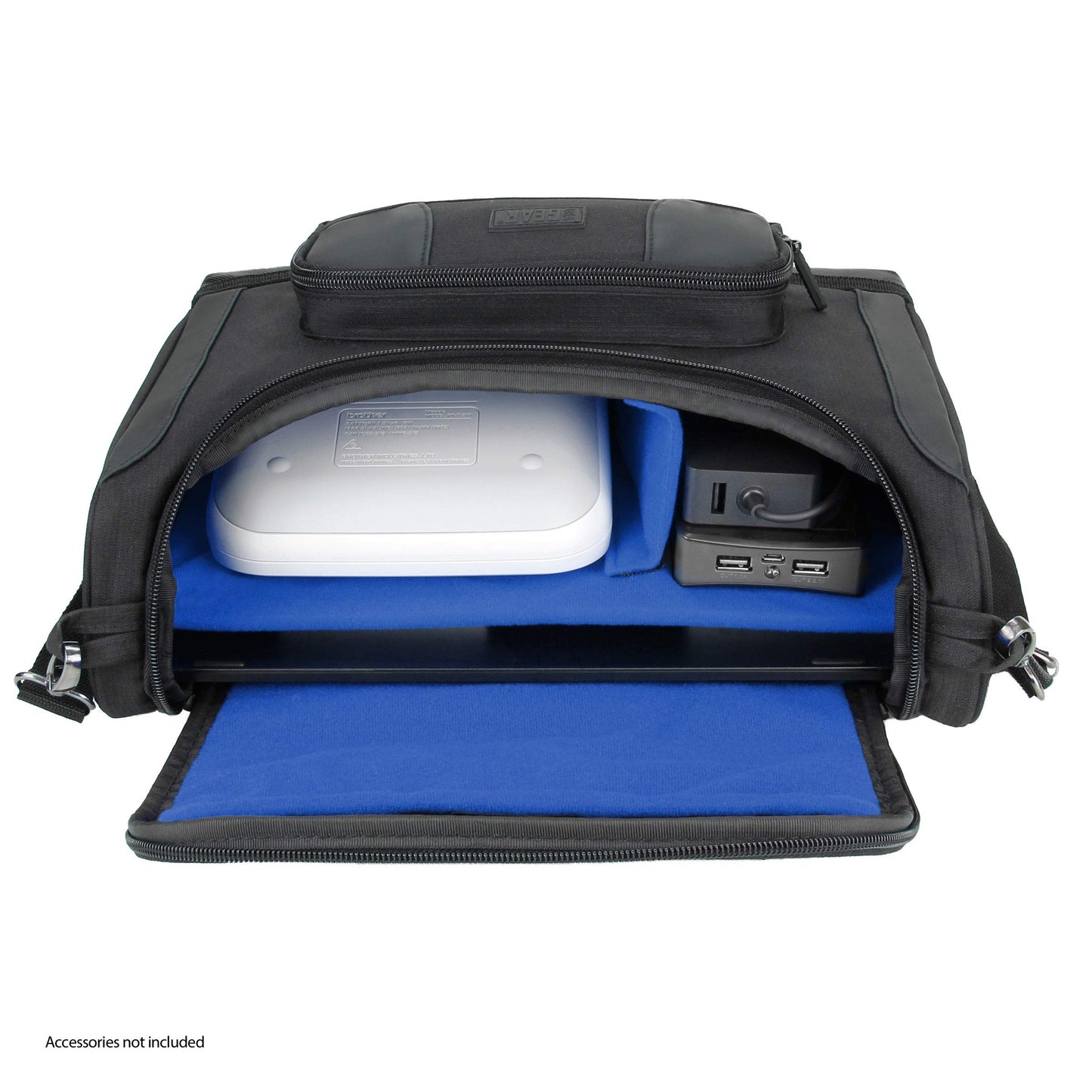 USA Gear Portable Photo Printer Case - Messenger Bag with Padding Dividers Compatible with Canon Selphy CP1500, Selphy Cp1300, Kodak Step Wireless