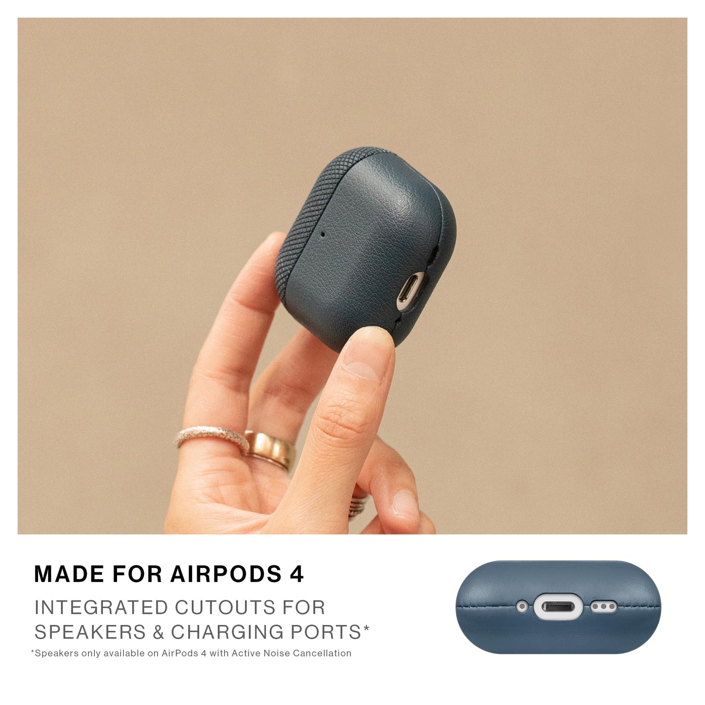 Native Union (Re) Classic Case for AirPods 4 - Premium Resistant & Recycled Materials - Durable Protection - Supports Wireless Chargers - Compatible
