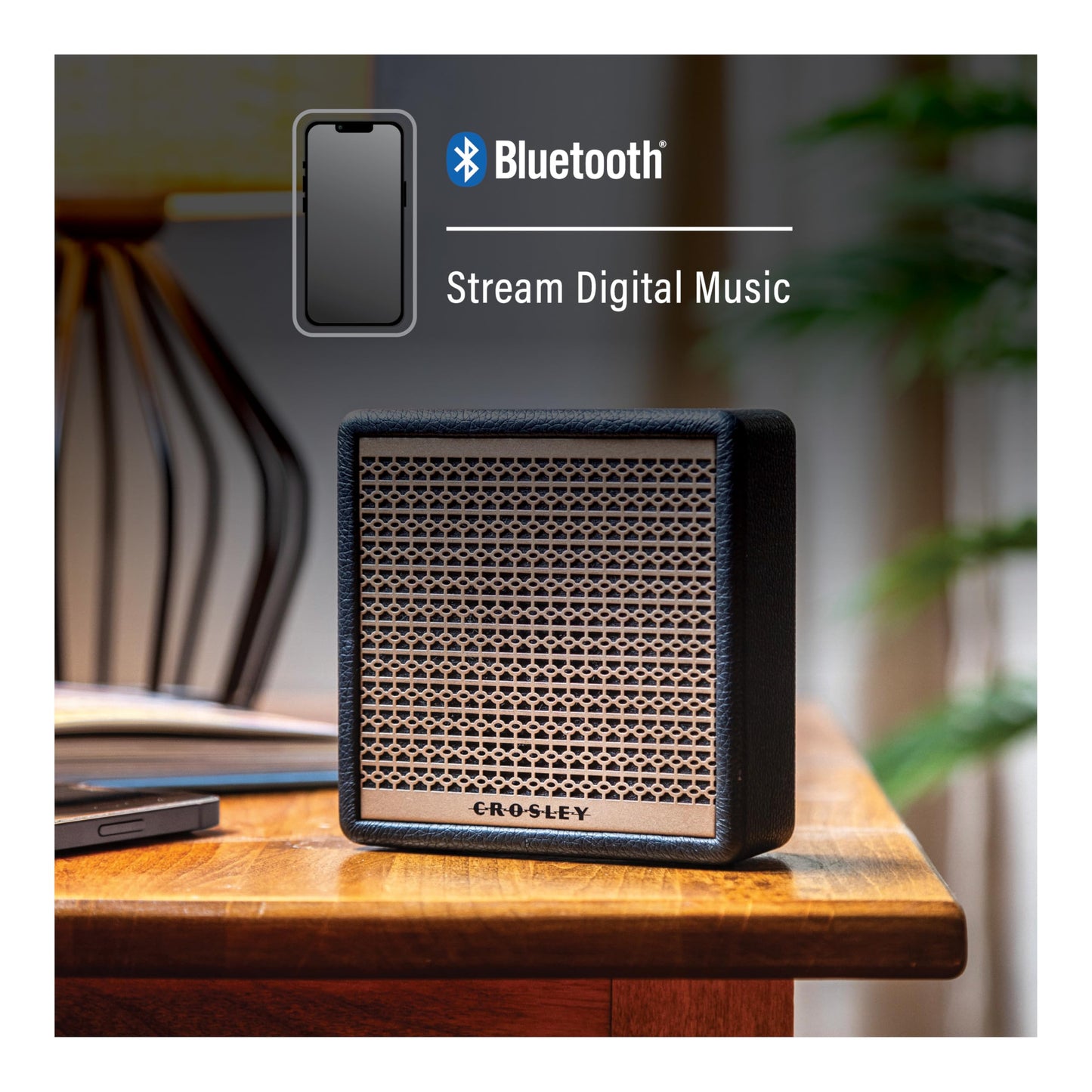 Crosley CR3114A-BK Montero Mini Portable Rechargeable Bluetooth Speaker, Black