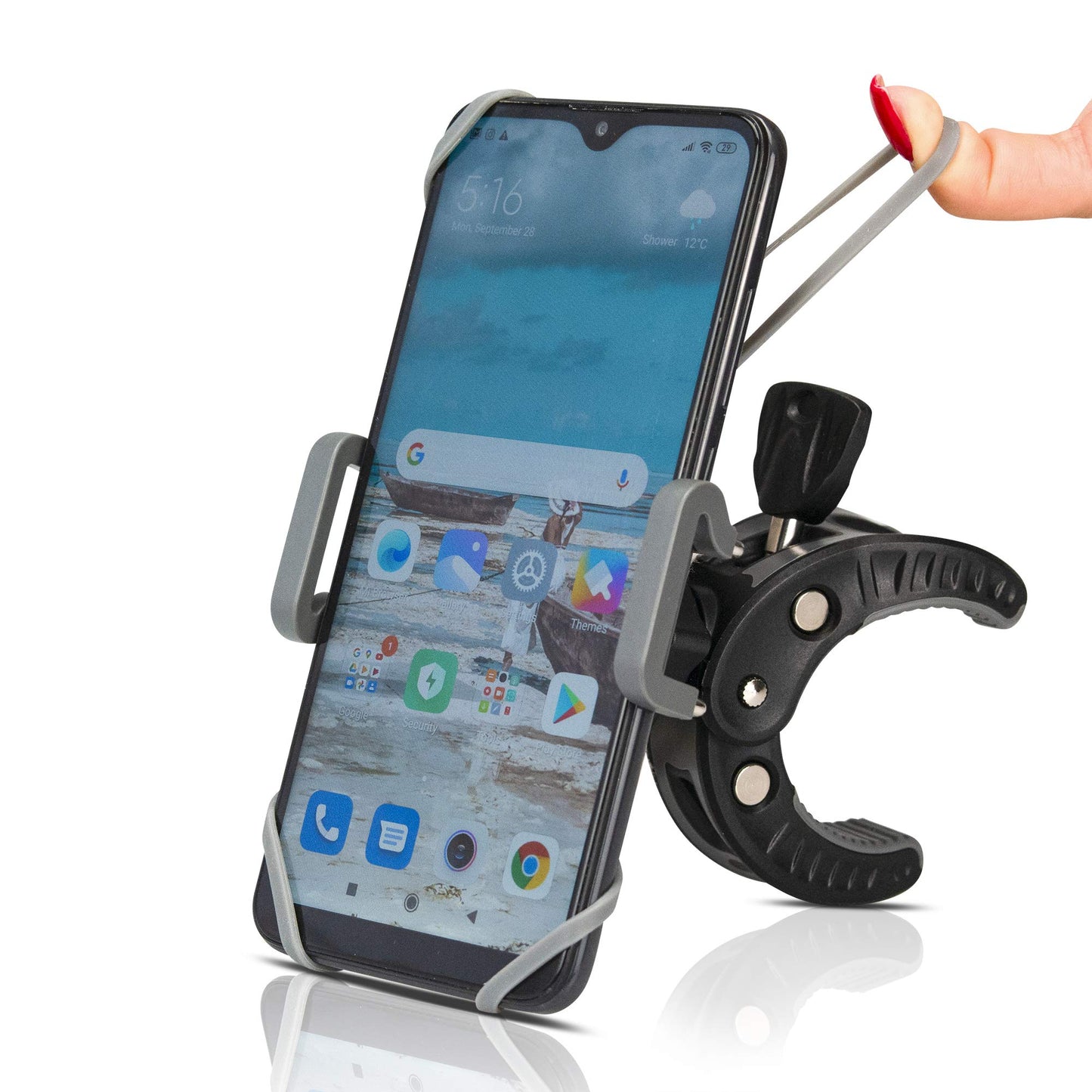 Baby Stroller Phone Holder, Shopping Cart, Golf Cart, Push Cart, Bike Phone Mount, for Motorcycle, Scooter, ATV, Boat, Spin Bike, Treadmill