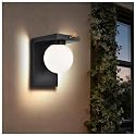 Black Exterior Light Fixture, Dusk to Dawn LED Outdoor Wall Light, 12W Integrated LED Modern Farmhouse Sconce with Frosted Glass Globe Shade