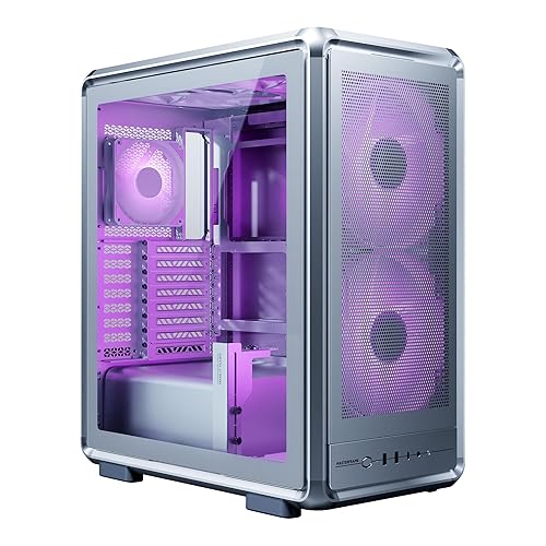 Cooler Master MasterFrame 500 Mesh ARGB ATX Mid-Tower PC Case - High Airflow Premium Aluminum Chassis, Powerful Dual 200mm Intake Fans, Modular Frame