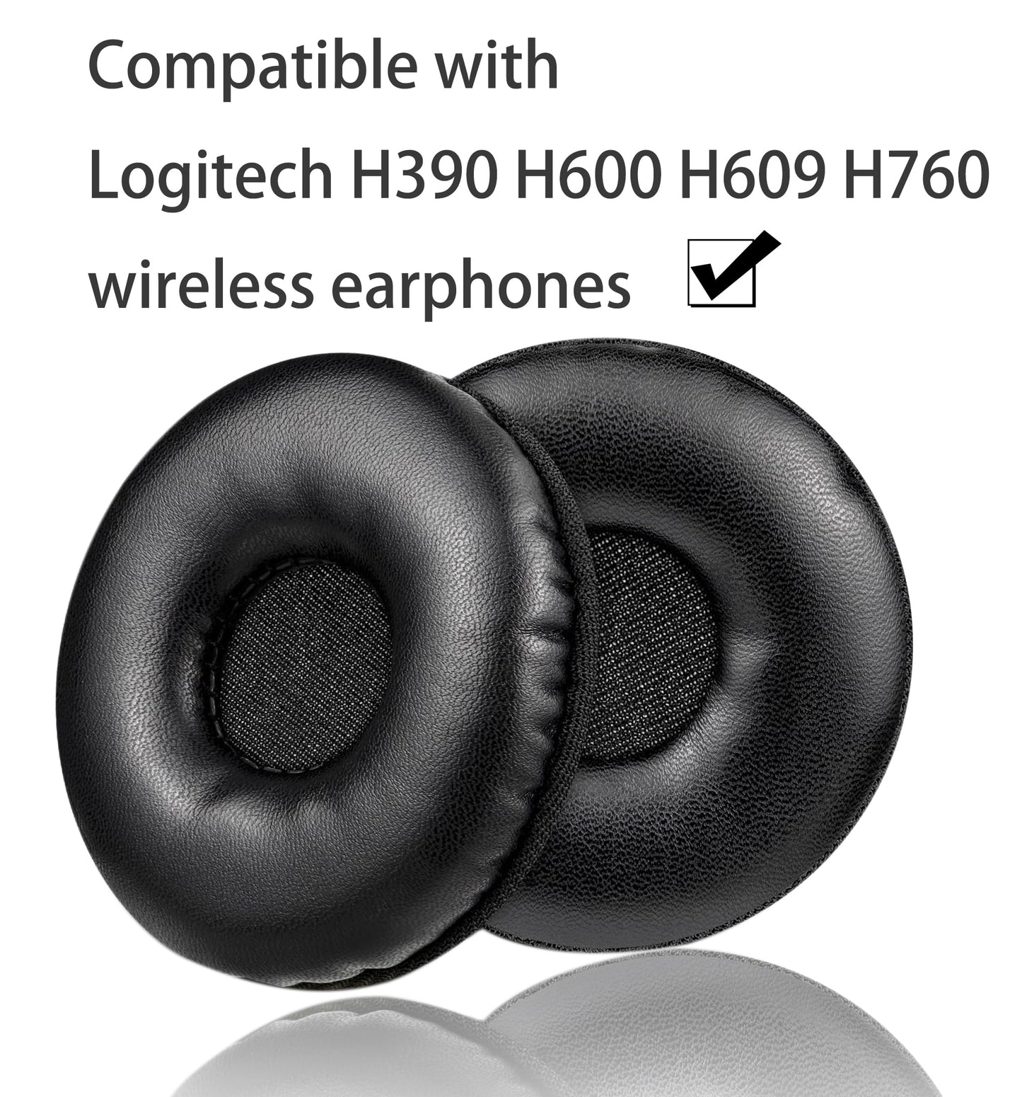ACCIUK Replacement Ear Pads, Compatible with Logitech H390 H600 H609 H760 Wireless Headphones, Made of Soft Protein Leather and Memory Foam