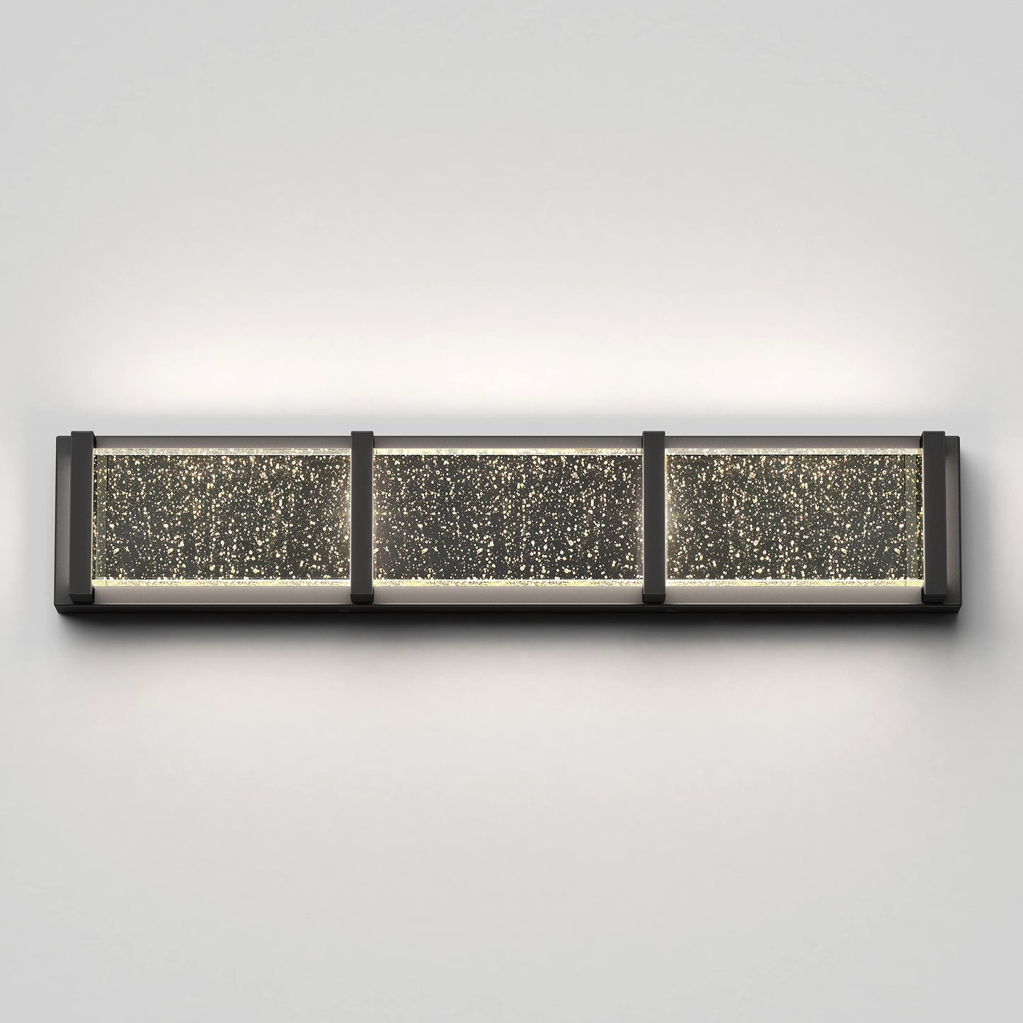 ARTIKA Subway 20W LED Modern Vanity Light Fixture, Black - Ideal for Bathroom Lighting, 900 Lumens, 3500 Kelvin, Bubble Glass Diffuser, No Bulb