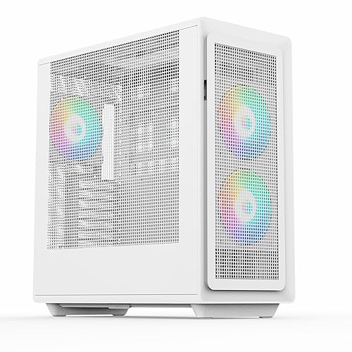 Rosewill Helium Air Black Mid Tower Computer Gaming Case, Mesh Panel, E-ATX, Tool-Less, High-Airflow (Helium Air RGB White)
