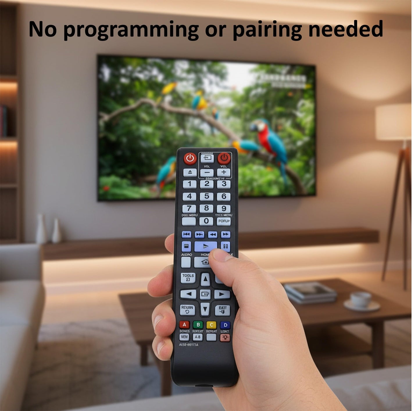New AK59-00172A Remote Control Replacement for Samsung BD-F5700 BDHM57CZA BD-H6500 BD-H6500/ZA DVD BD Blu-Ray Disc Player